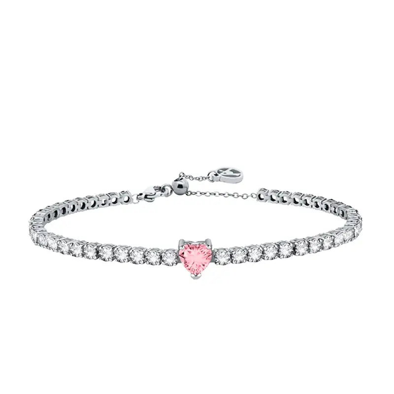 Bracciale Tennis Cuore Con Cursore