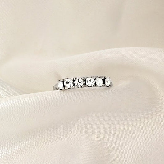 Anello Fedina Con Zirconi Regolabile