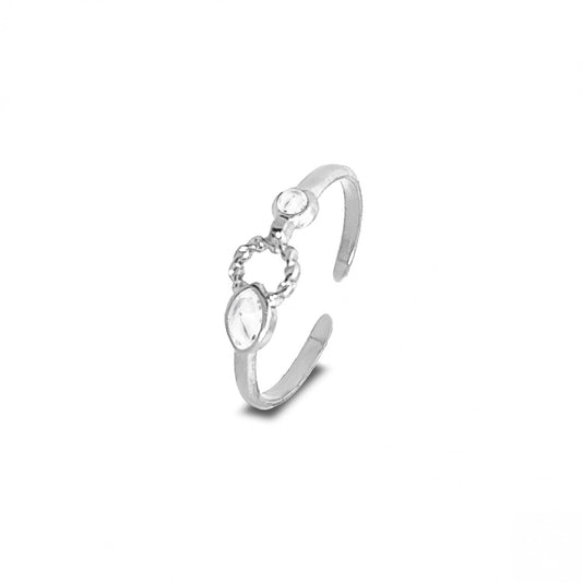 Anello Crystal Duo – Regolabile