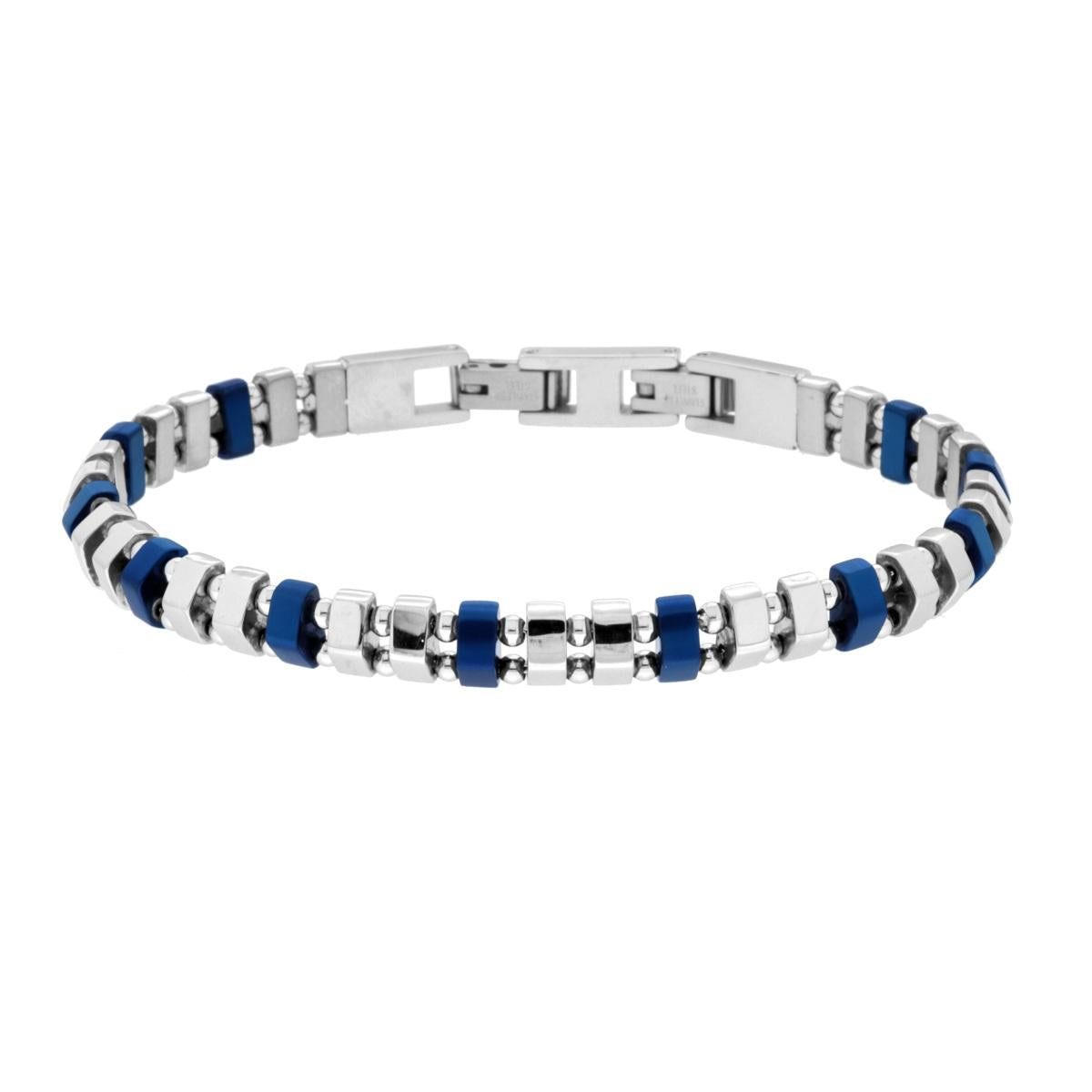 Bracciale Catena Prisma – Dettagli Blu