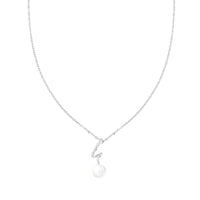Collana Pearl Twist – Nastro con Perla e Cristalli