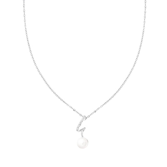 Collana Pearl Twist – Nastro con Perla e Cristalli