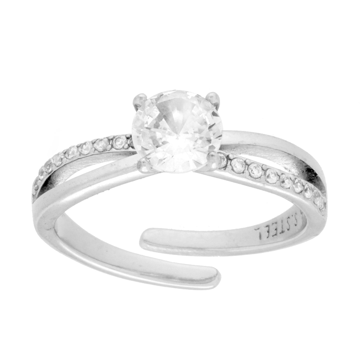 Anello Solitario Regolabile