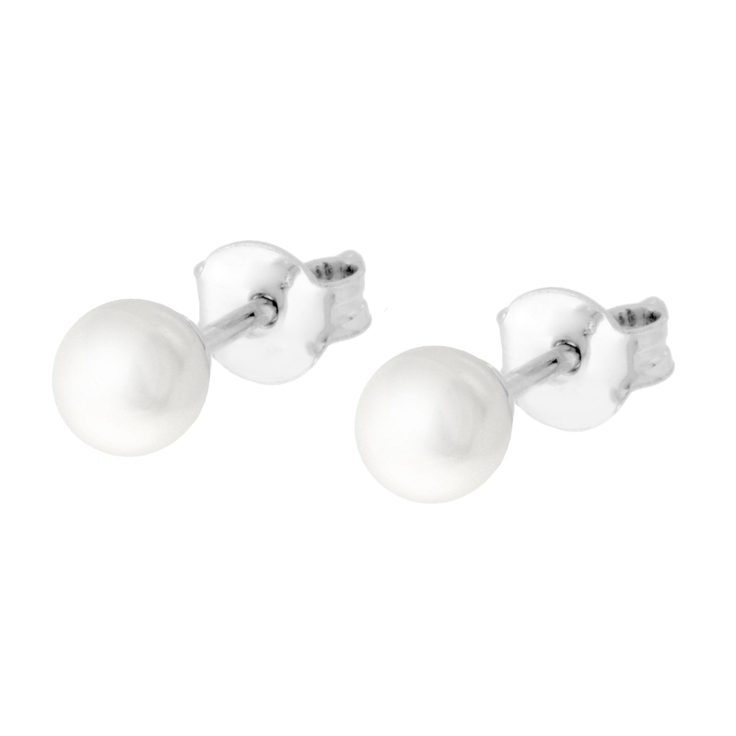 Orecchini con Perla Bianca 5 mm