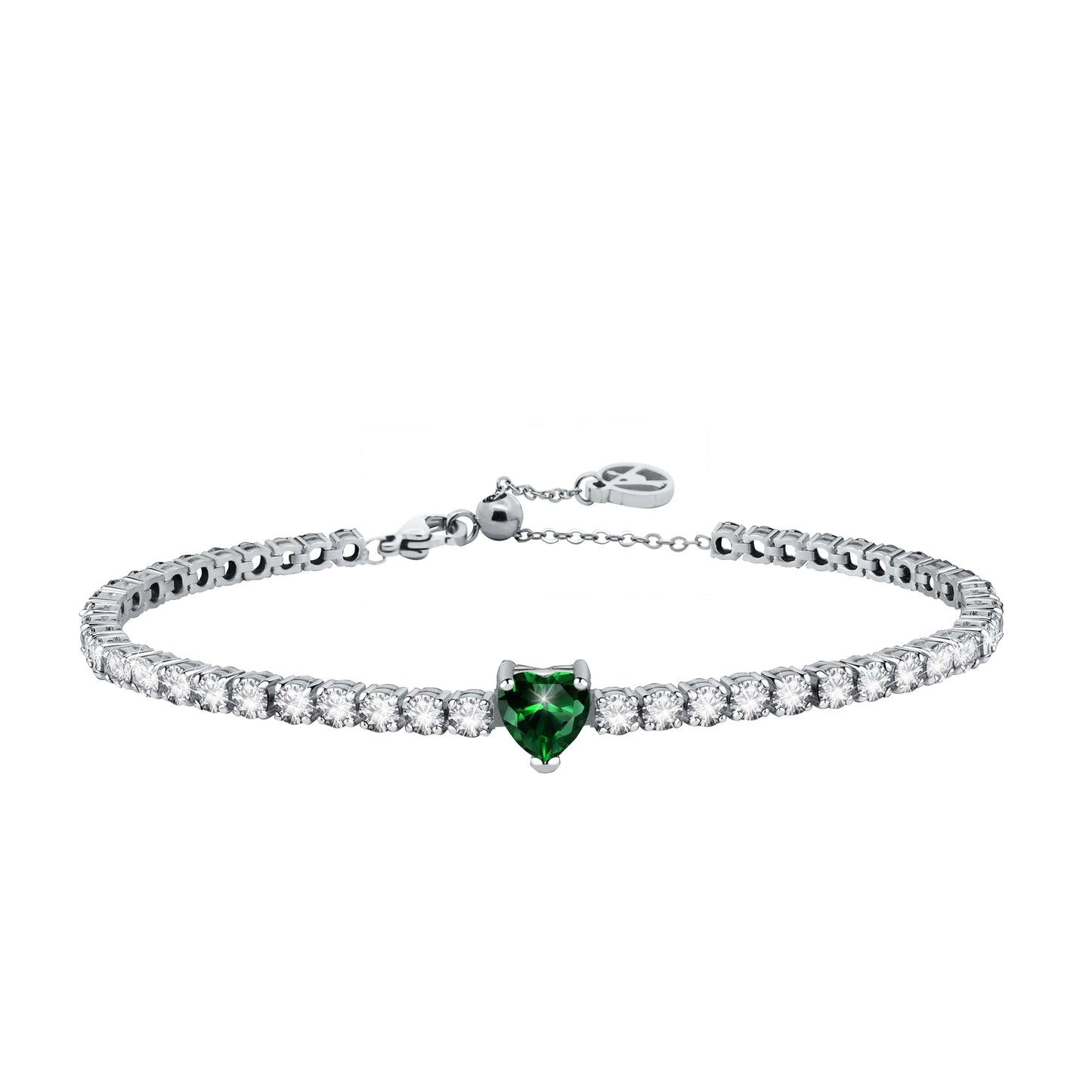 Bracciale Tennis Cuore Con Cursore