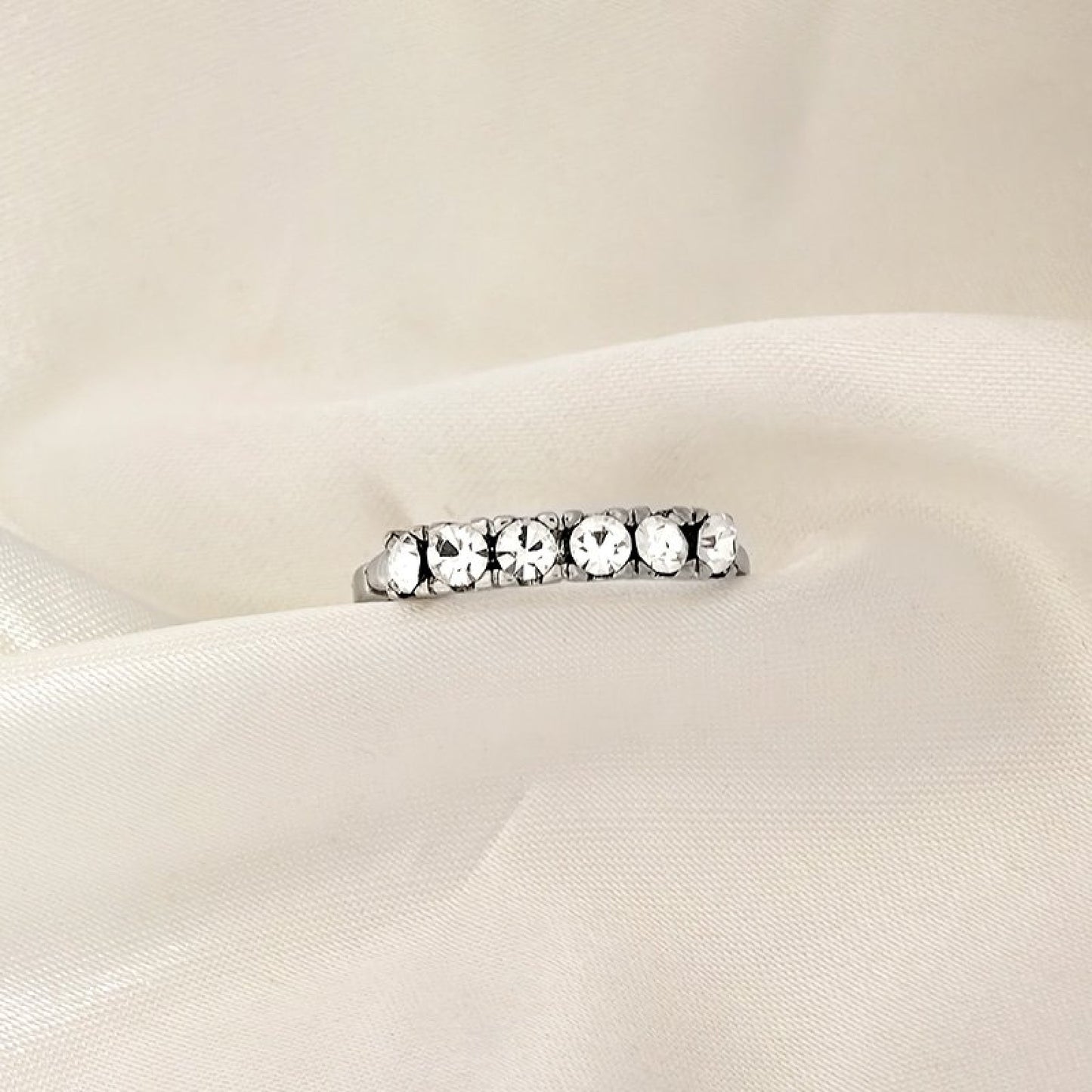 Anello Fedina Con Zirconi Regolabile