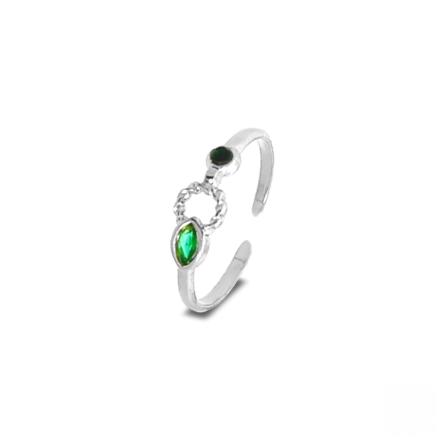 Anello Crystal Duo – Regolabile