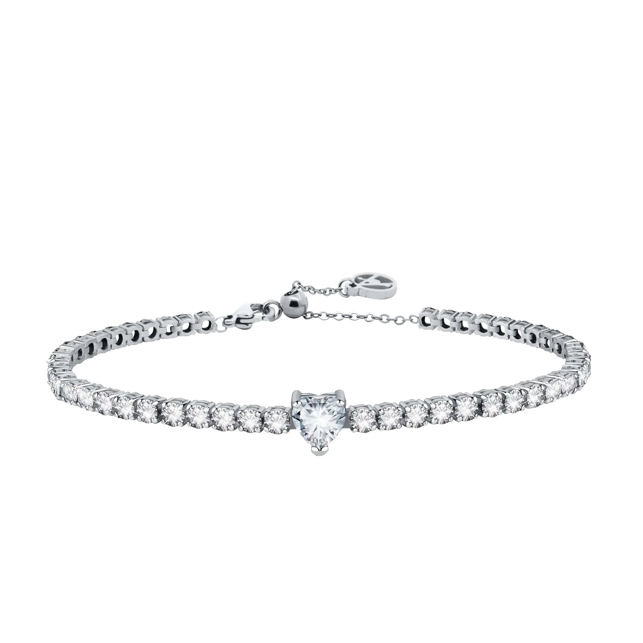 Bracciale Tennis Cuore Con Cursore