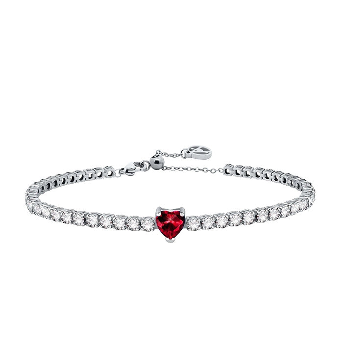 Bracciale Tennis Cuore Con Cursore