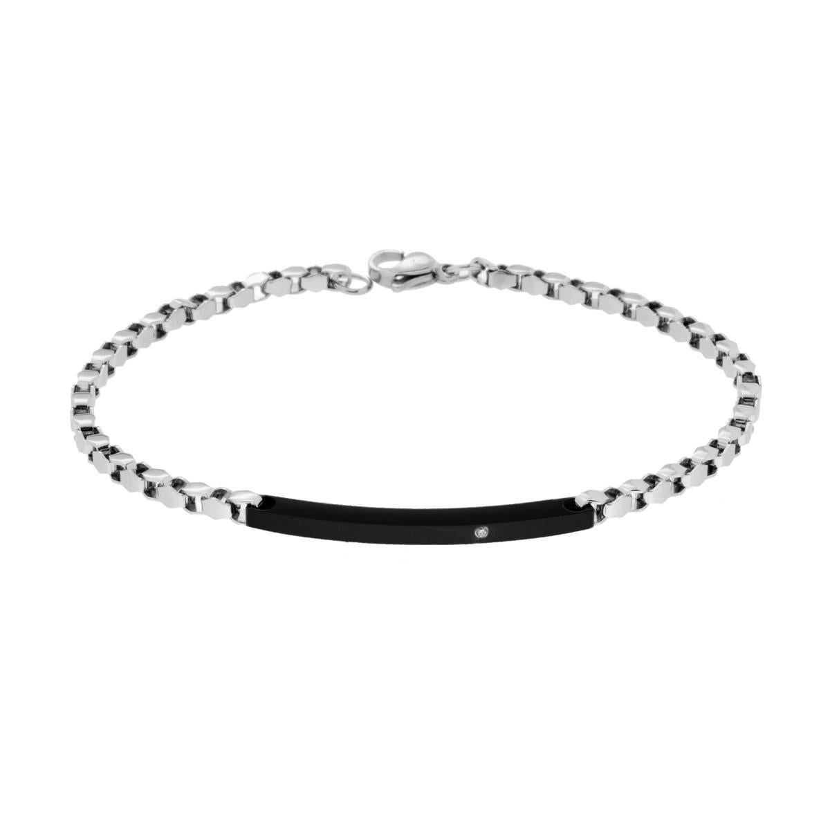 Bracciale Uomo Targa Nera