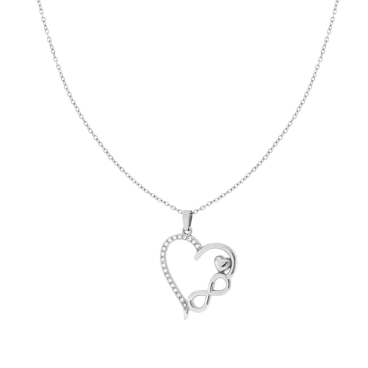 Collana Infinity Heart Color Argento