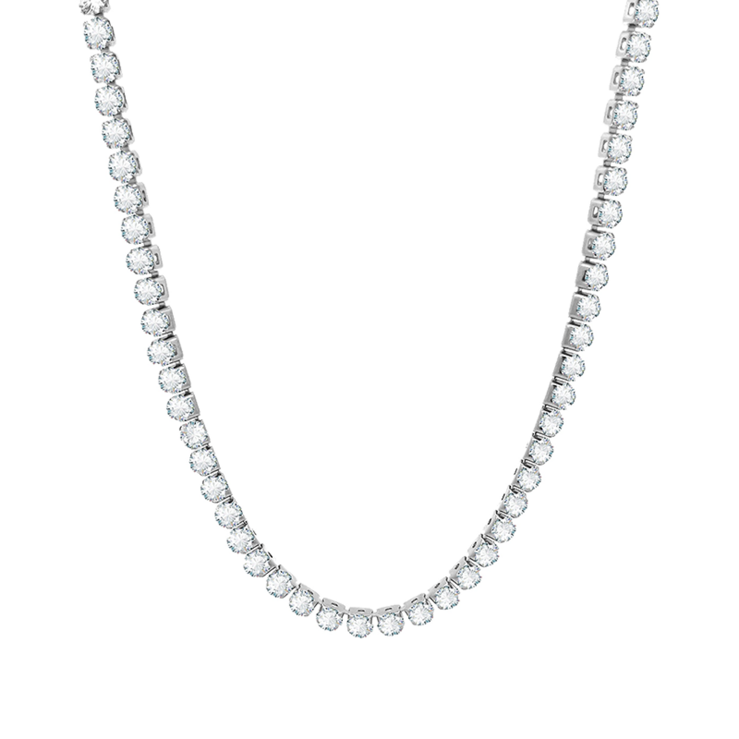 Collana Tennis Luminosa – Zirconi 4 mm rotondi